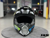 Шлем кроссовый HETOSHI XD1-3 цв. Черно-бело-красно-голубой F 7  р. XL  