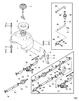 Топливный бак 2-х тактного ПЛМ MERCURY 5 M Серийный номер от 0T894439 и выше