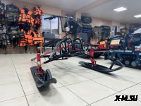 Лыжный модуль IKUDZO (усилен, пласт.лыжи, с подогревом ручек) черно красный